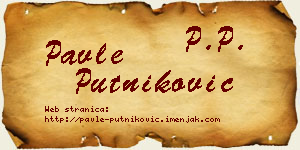 Pavle Putniković vizit kartica
